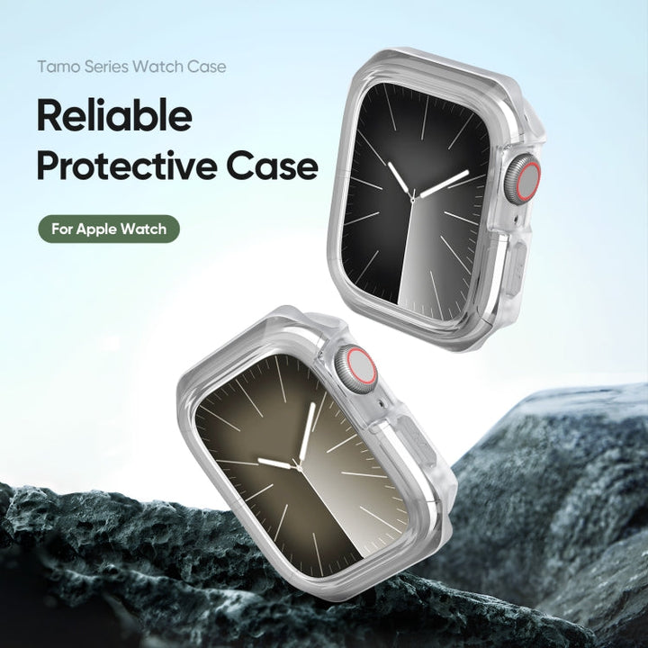 Lisslune | For Apple Watch 4 / 5 / 6 / SE 44mm DUX DUCIS Tamo Series Hollow PC + TPU Watch Protection Case (Transparent White)