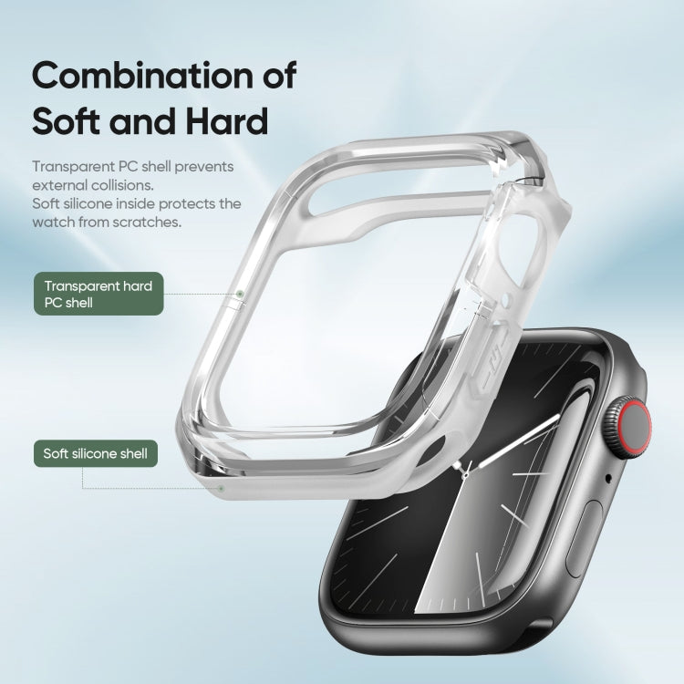 Lisslune | For Apple Watch 4 / 5 / 6 / SE 44mm DUX DUCIS Tamo Series Hollow PC + TPU Watch Protection Case (Transparent White)