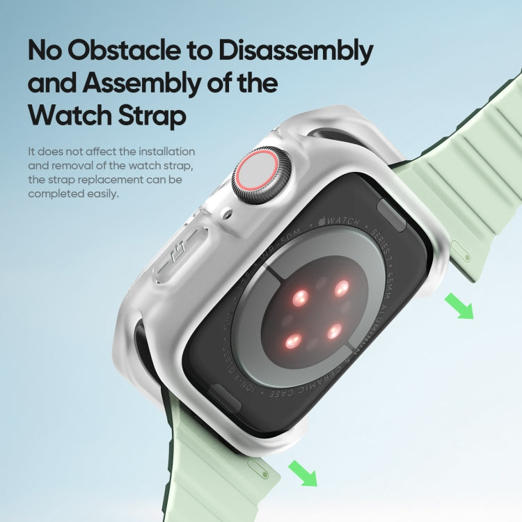 Lisslune | For Apple Watch 4 / 5 / 6 / SE 44mm DUX DUCIS Tamo Series Hollow PC + TPU Watch Protection Case (Transparent White)