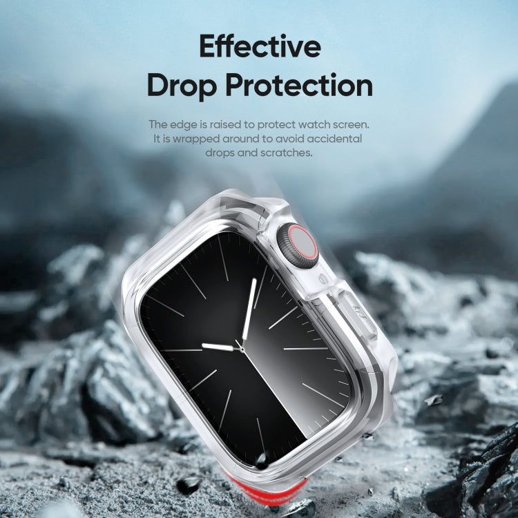Lisslune | For Apple Watch 4 / 5 / 6 / SE 44mm DUX DUCIS Tamo Series Hollow PC + TPU Watch Protection Case (Transparent White)