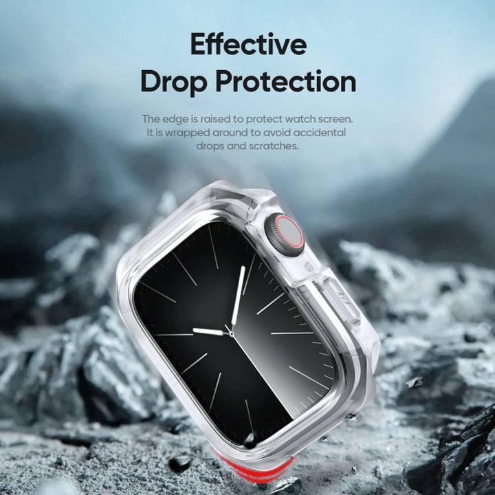 Lisslune | For Apple Watch 4 / 5 / 6 / SE 44mm DUX DUCIS Tamo Series Hollow PC + TPU Watch Protection Case (Transparent White)