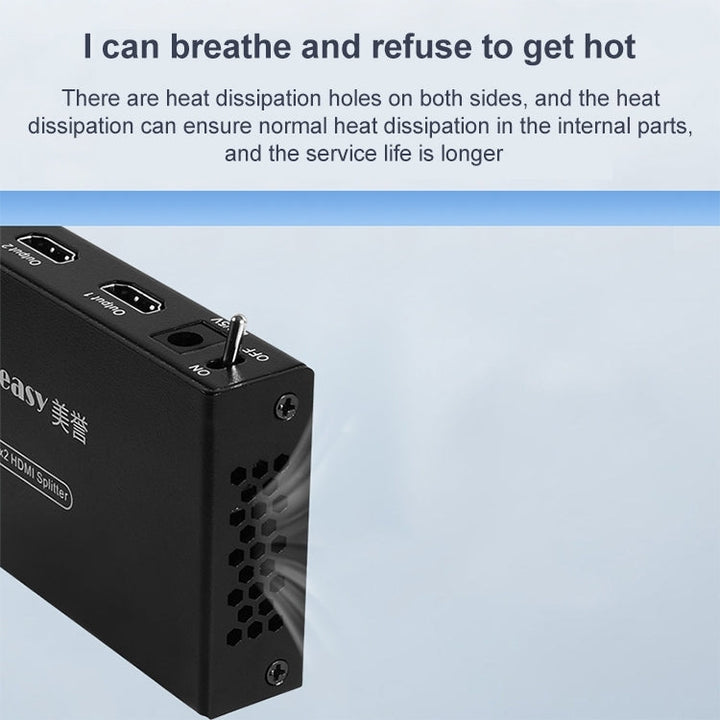 Lisslune | Measy SPH102 1 to 2 HDMI 1080P simultaneous display splitter (UK plug)