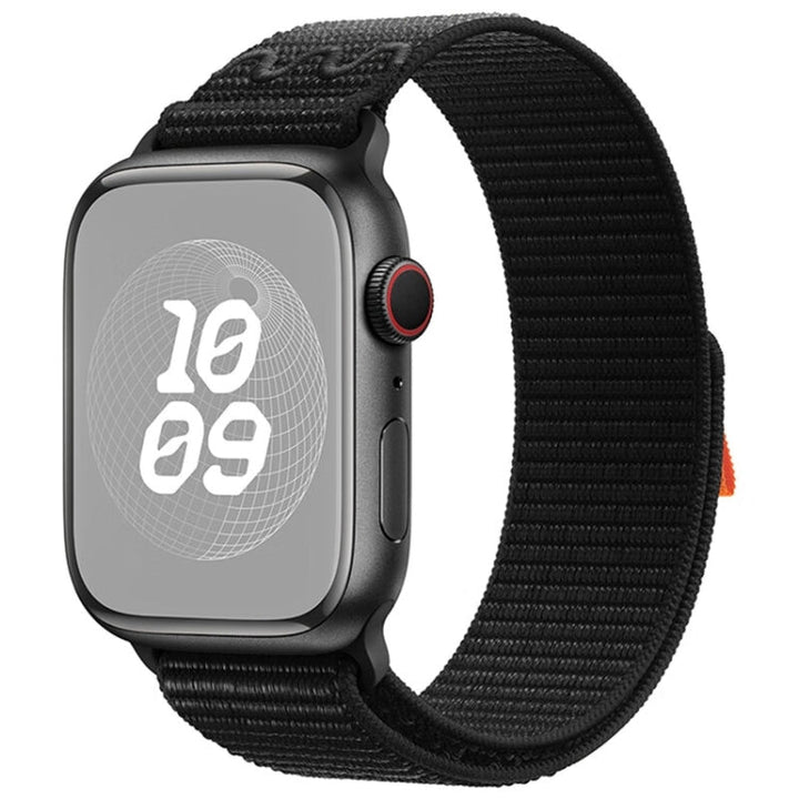 Lisslune | For Apple Watch SE 2022 40mm Nylon Loop Band (Dark Black)