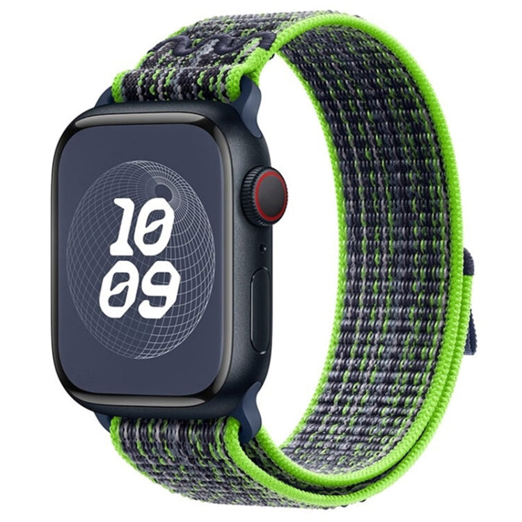 Lisslune | For Apple Watch Series 2 38mm Loop Nylon Watch Band (Green Blue)