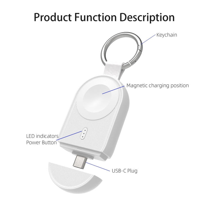 Lisslune | For Apple Watch / AirPods Series U20A Portable Magnetic Wireless Charger (Black)