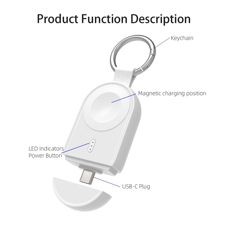 Lisslune | For Apple Watch / AirPods Series U20A Portable Magnetic Wireless Charger (white)