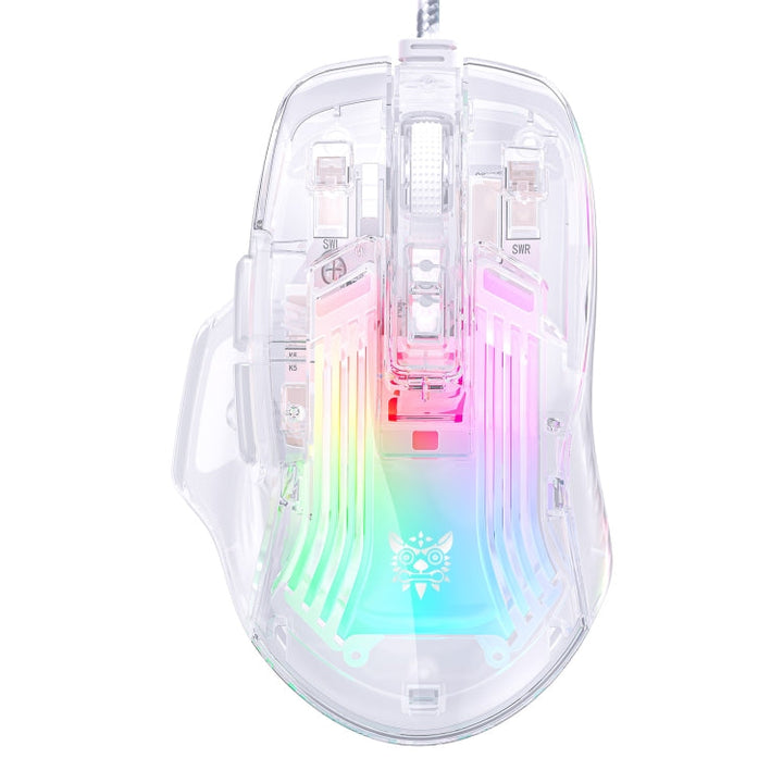 Lisslune | ONIKUMA CW923 RGB Lighting Wired Mouse (Transparent)