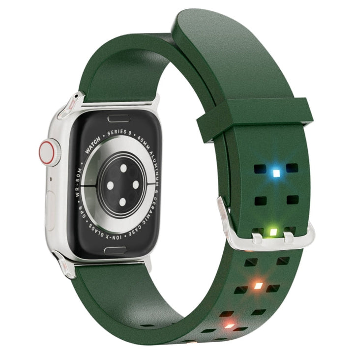 Lisslune | For Apple Watch Ultra 49mm Bright Colorful Light Silicone Strap (Green)