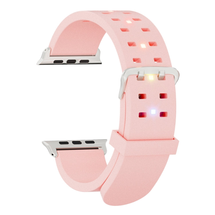Lisslune | For Apple Watch Ultra 49mm Bright Colored Light Silicone Watch Band (Pink)