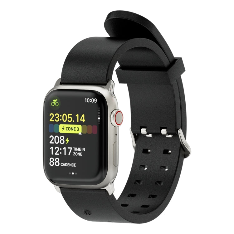 Lisslune | For Apple Watch Ultra 49mm Bright Colorful Light Silicone Watch Band (Black)
