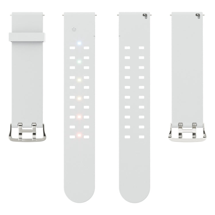 Lisslune | For Apple Watch Ultra 49mm Glowing Colorful Light Silicone Bracelet (Light Gray)