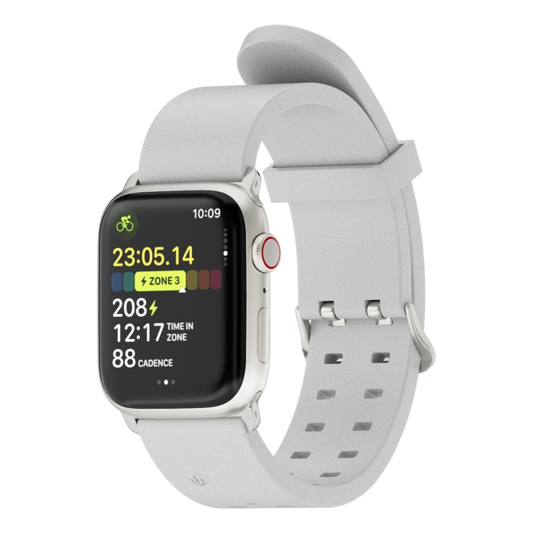 Lisslune | For Apple Watch Ultra 49mm Glowing Colorful Light Silicone Bracelet (Light Gray)