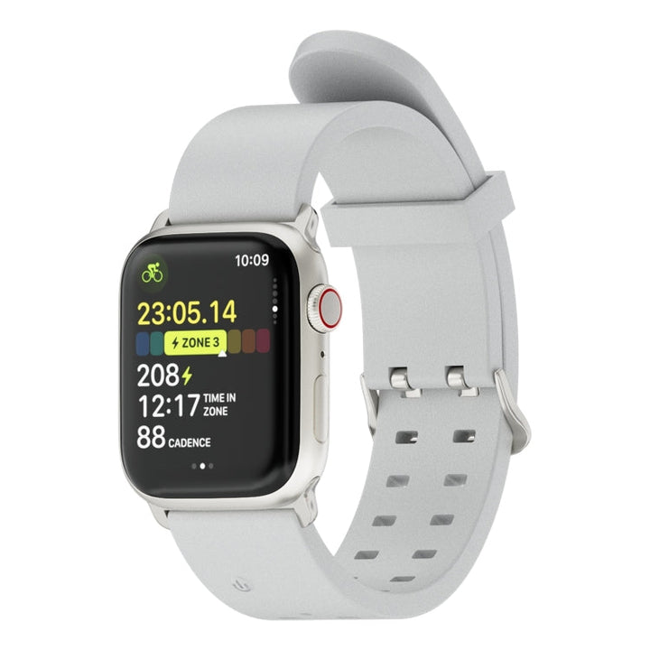 Lisslune | For Apple Watch Ultra 49mm Glowing Colorful Light Silicone Bracelet (Light Gray)