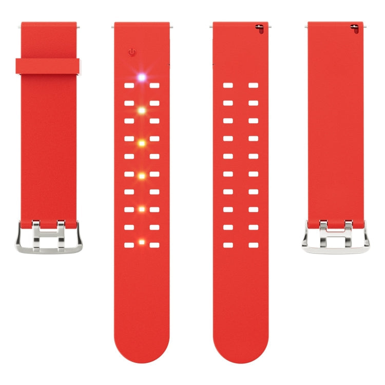 Lisslune | For Apple Watch Ultra 49mm Bright Colorful Light Silicone Band (Red)