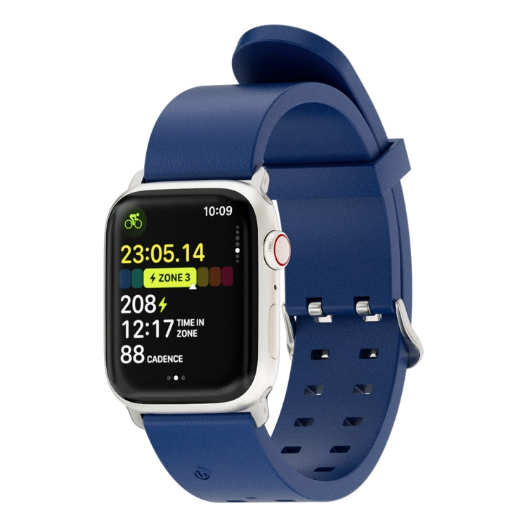 Lisslune | For Apple Watch Series 2 38mm Luminous Colorful Light Silicone Watch Band (Blue)