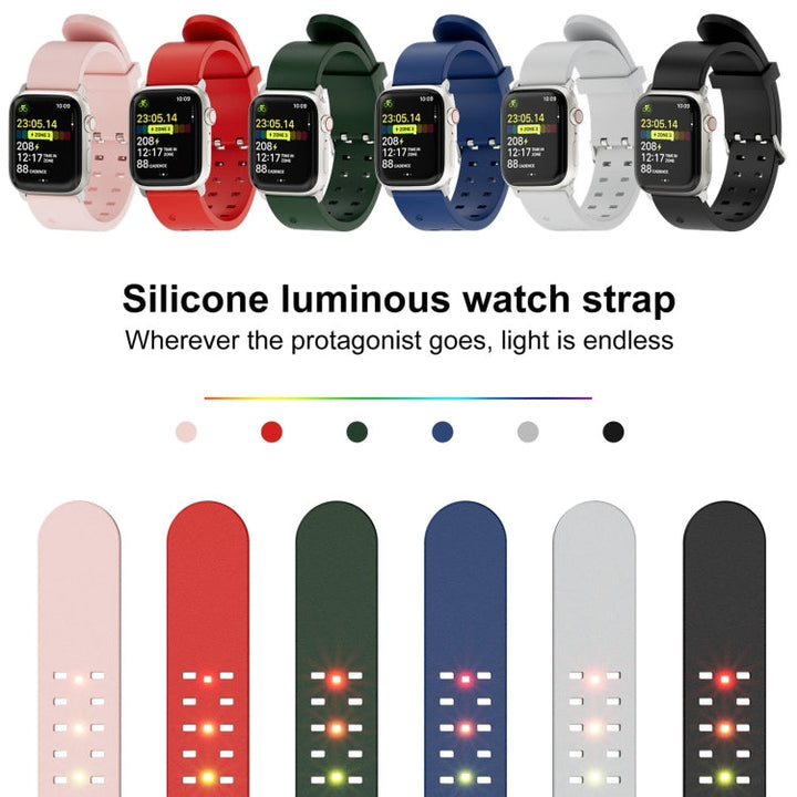 Lisslune | For Apple Watch Ultra 49mm Bright Colored Light Silicone Watch Band (Pink)
