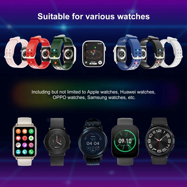 Lisslune | For Apple Watch Ultra 49mm Bright Colorful Light Silicone Strap (Green)