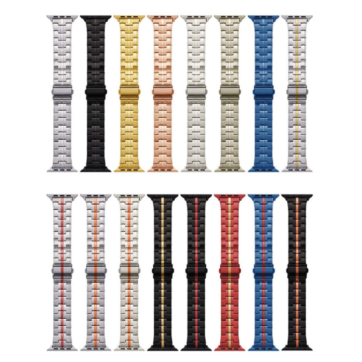 Lisslune | For Apple Watch Series 9 41 mm Stainless Steel Band (Titanium)