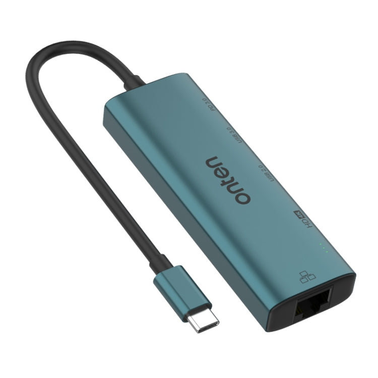 Lisslune | Onten UC125 5 in 1 USB-C / Type-C to HDMI+USB3.0+PD3.0 Multifunction HUB with 100Mbps Network Adapter