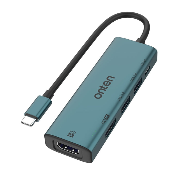 Lisslune | Onten UC126 5 in 1 USB-C / Type-C to Dual HDMI + USB2.0 + PD3.0 Multi-Function HUB Docking Station
