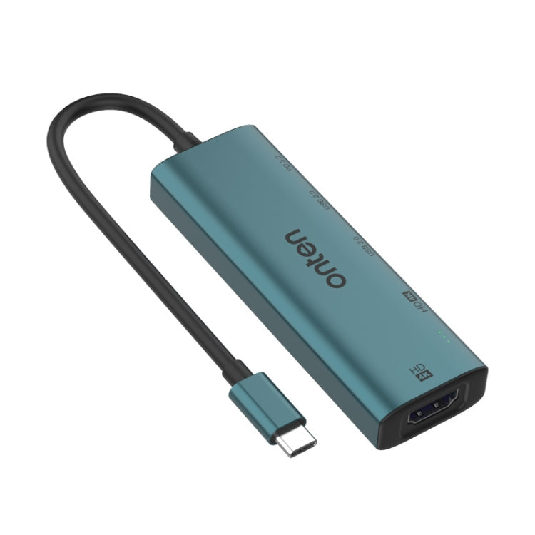 Lisslune | Onten UC126 5 in 1 USB-C / Type-C to Dual HDMI + USB2.0 + PD3.0 Multi-Function HUB Docking Station