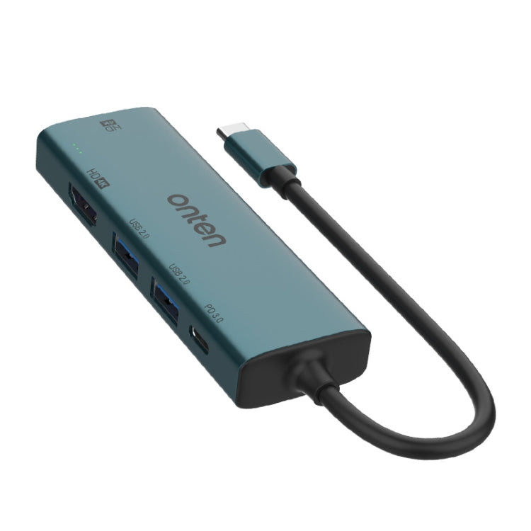 Lisslune | Onten UC126 5 in 1 USB-C / Type-C to Dual HDMI + USB2.0 + PD3.0 Multi-Function HUB Docking Station