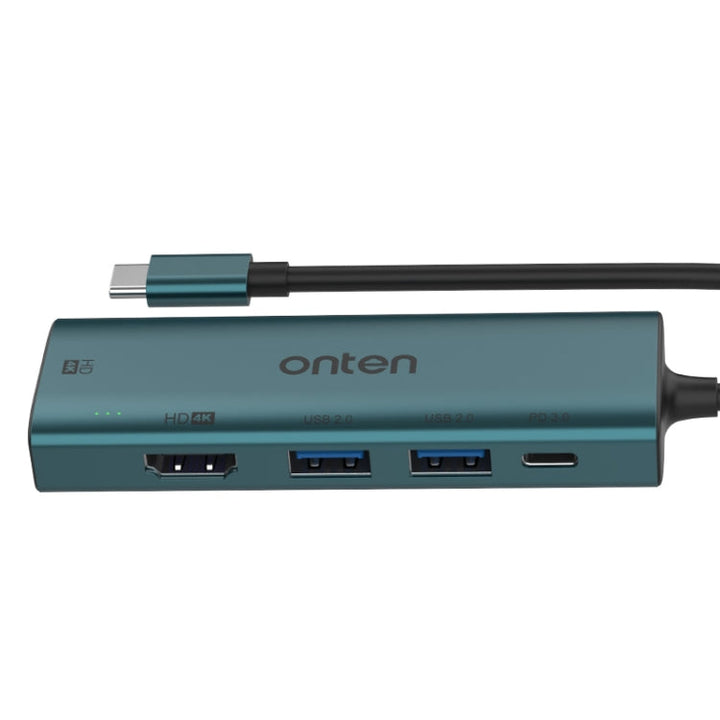 Lisslune | Onten UC126 5 in 1 USB-C / Type-C to Dual HDMI + USB2.0 + PD3.0 Multi-Function HUB Docking Station