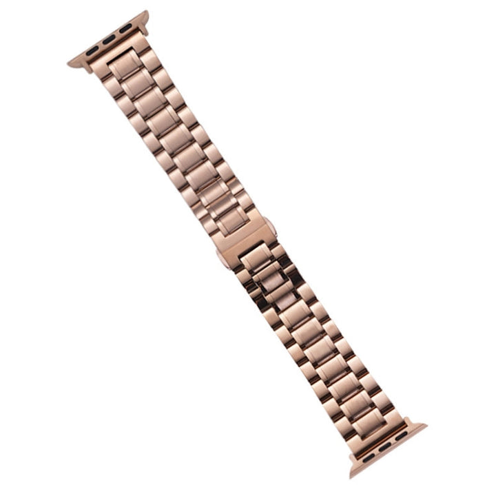 Lisslune | For Apple Watch Series 9 41mm Five-Pearl Stainless Steel Watch Band (Rose Gold)
