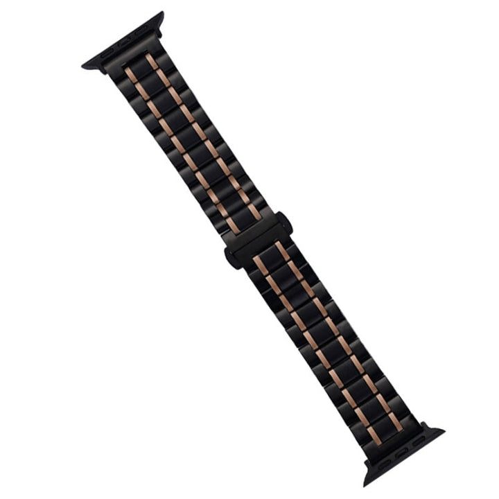 Lisslune | For Apple Watch SE 40mm Five-Pearl Stainless Steel Bracelet (Black Rose Gold)