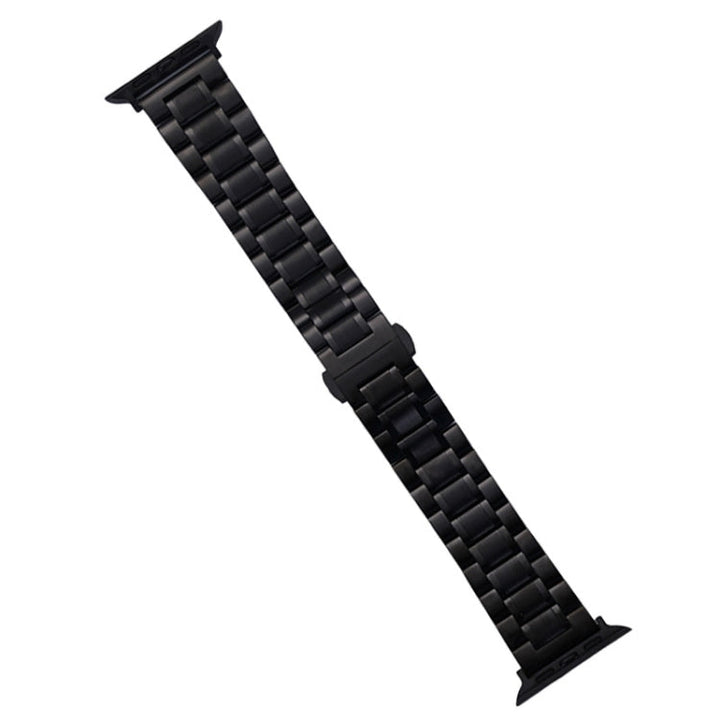 Lisslune | For Apple Watch SE 40mm Five-Pearl Stainless Steel Bracelet (Black)