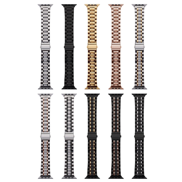 Lisslune | For Apple Watch SE 40mm Five-Bead Stainless Steel Band (Gold)