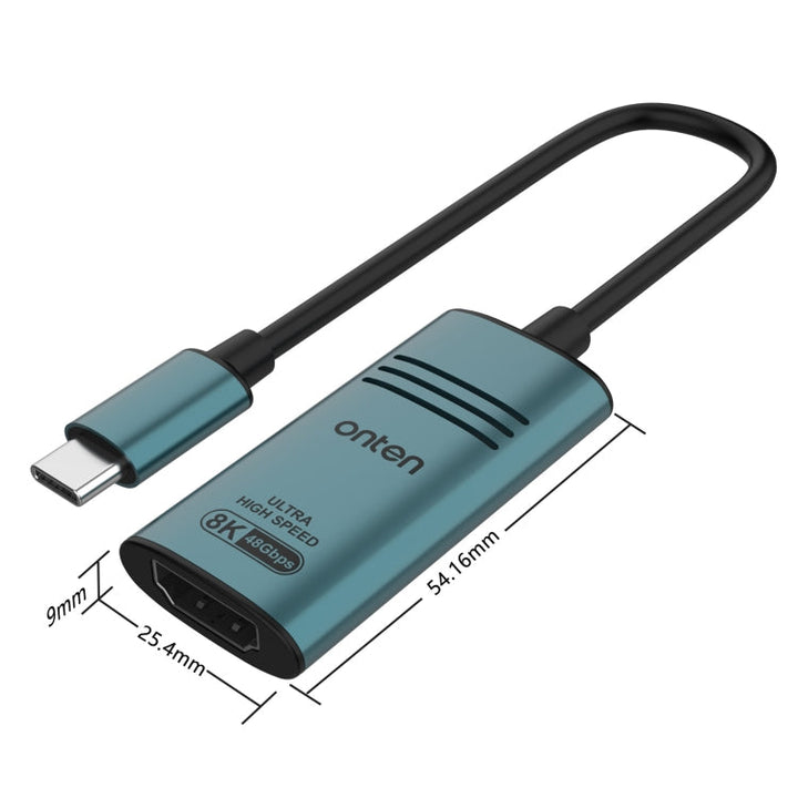 Lisslune | Onten UC981 8K 30Hz USB-C / Type-C to HDMI Video Converter Adapter (Pine Green)