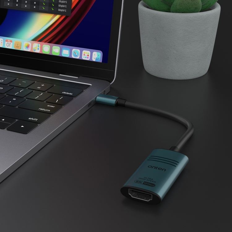 Lisslune | Onten UC981 8K 30Hz USB-C / Type-C to HDMI Video Converter Adapter (Pine Green)