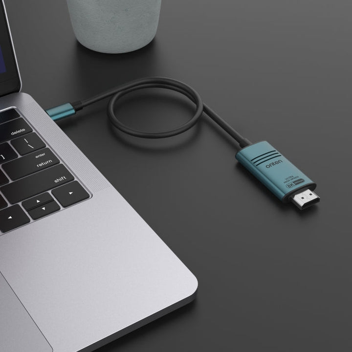Lisslune | Onten UC982 8K 60Hz USB-C / Type-C to HDMI Video HD Converter Cable (Pine Green)