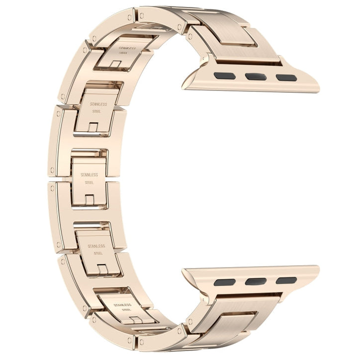 Lisslune | For Apple Watch SE 2022 40mm H Slim Stainless Steel Watch Band (Starlight)