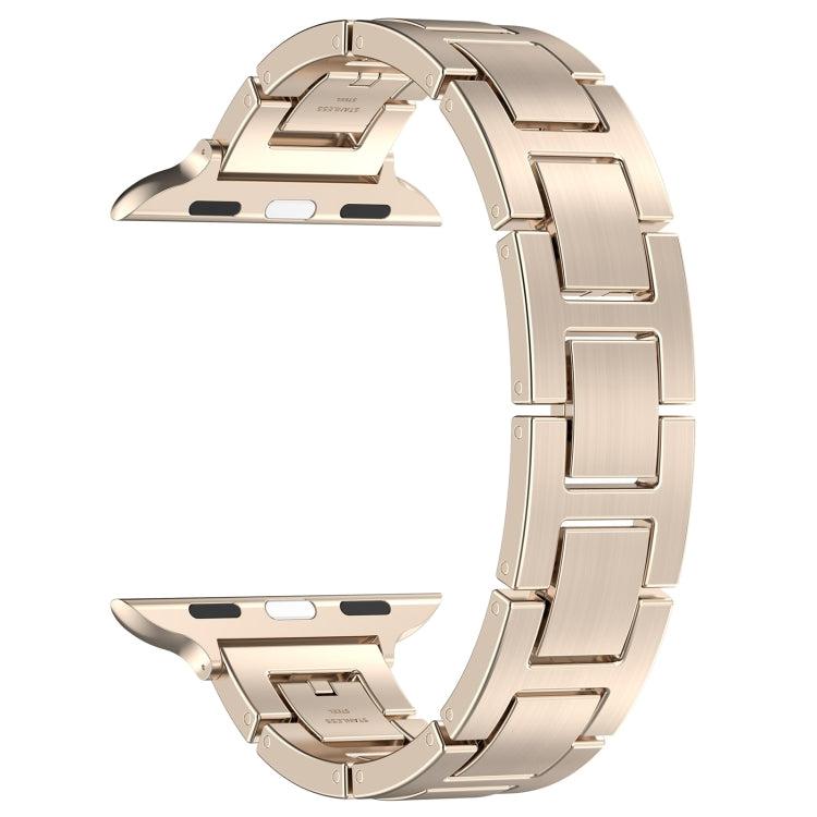 Lisslune | For Apple Watch SE 2022 40mm H Slim Stainless Steel Watch Band (Starlight)