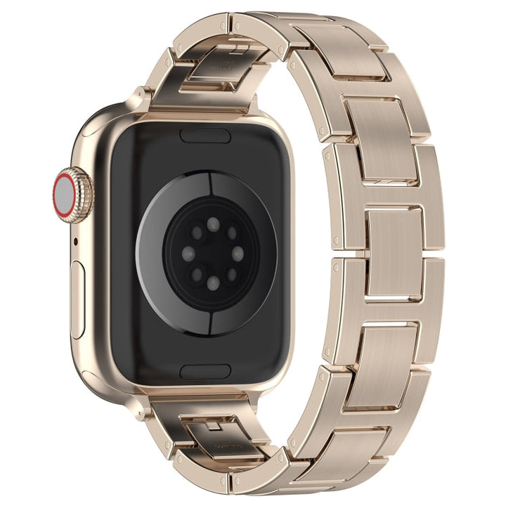 Lisslune | For Apple Watch SE 2022 40mm H Slim Stainless Steel Watch Band (Starlight)