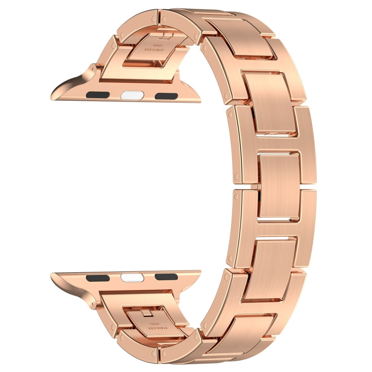 Lisslune | For Apple Watch Series 3 38mm H Slim Stainless Steel Band (Rose Gold)