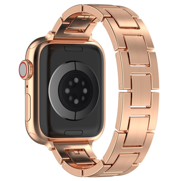 Lisslune | For Apple Watch Series 3 38mm H Slim Stainless Steel Band (Rose Gold)