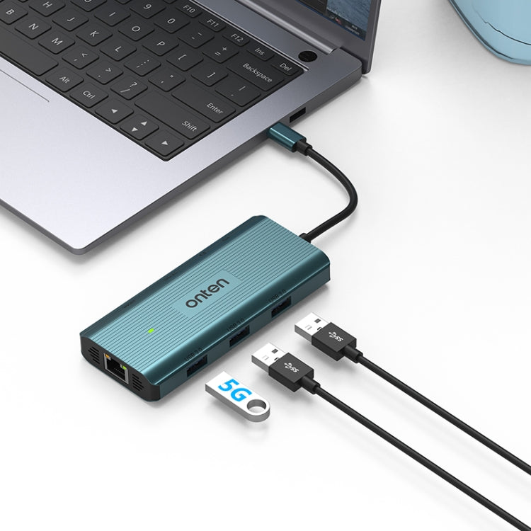 Lisslune | Onten UC961 9 in 1 USB-C / Type-C Multi-Function HUB Docking Station (Green)