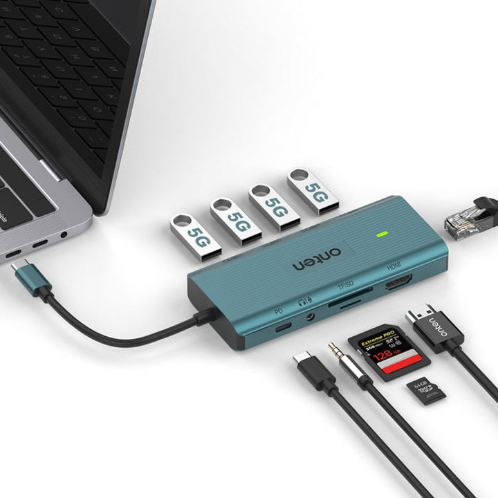 Lisslune | Onten UC962 10 in 1 USB-C / Type-C Multifunction HUB Docking Station (Green)
