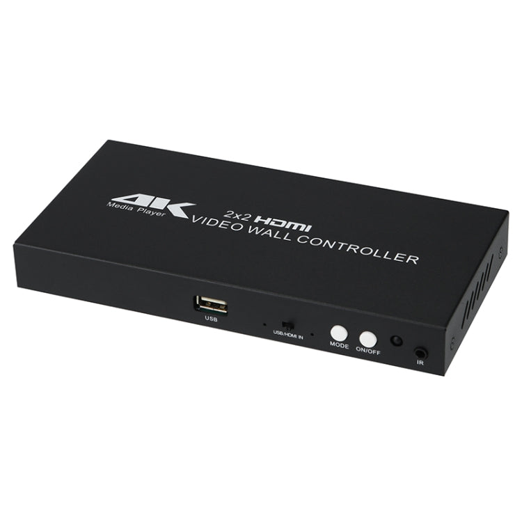 Lisslune | XP03 4K 2x2 HDMI Video Wall Controller Multi-screen Splicing Processor, Style: Playback Version (UK Plug)