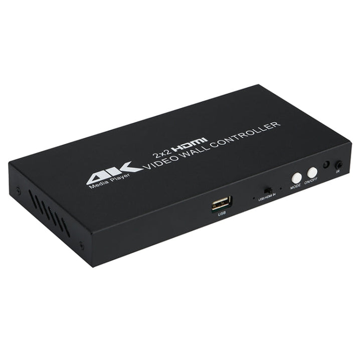 Lisslune | XP03 4K 2x2 HDMI Video Wall Controller Multi-screen Splicing Processor, Style: Playback Version (UK Plug)