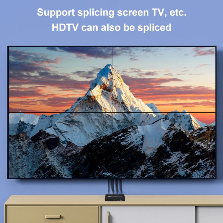 Lisslune | XP03 4K 2x2 HDMI Video Wall Controller Multi-screen Splicing Processor, Style: Playback Version (UK Plug)