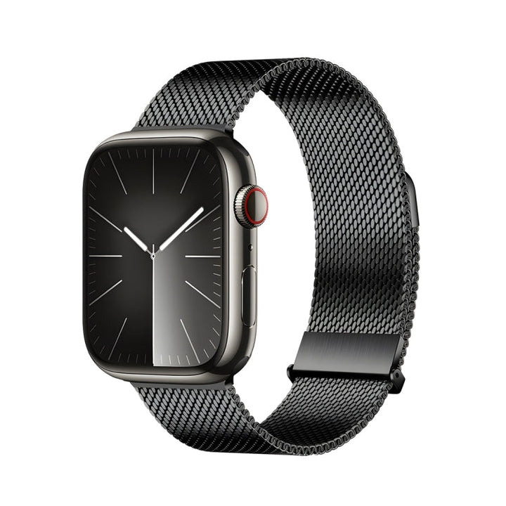 Lisslune | For Apple Watch SE 2023 44mm DUX DUCIS Milanese Pro Series Stainless Steel Band (Black)