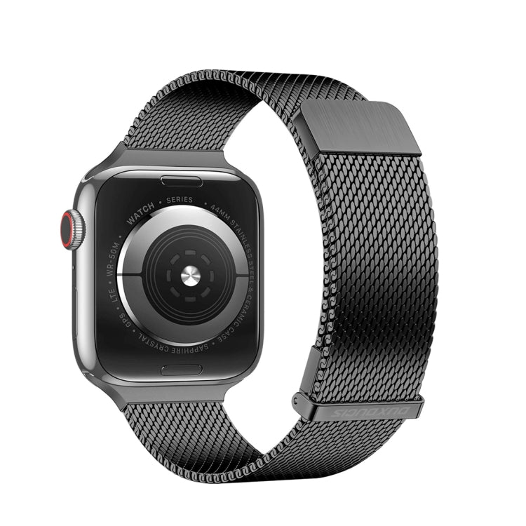 Lisslune | For Apple Watch Series 9 41mm DUX DUCIS Milanese Pro Series Stainless Steel Watch Band (Black)