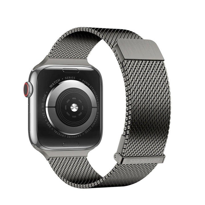 Lisslune | For Apple Watch SE 2022 40mm DUX DUCIS Milanese Pro Series Stainless Steel Band (Graphite)