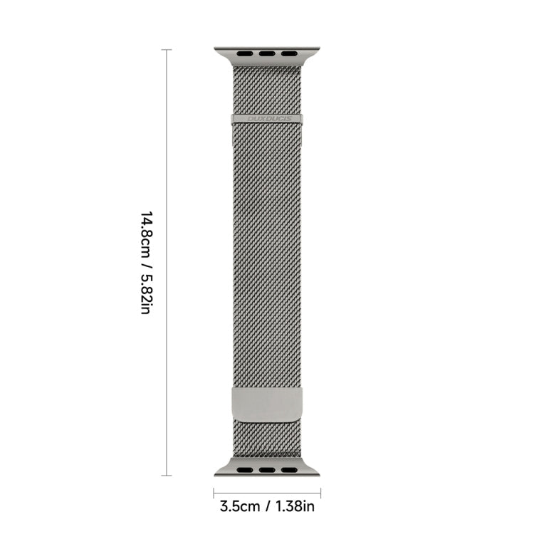 Lisslune | For Apple Watch SE 2022 40mm DUX DUCIS Milanese Pro Series Stainless Steel Band (Graphite)