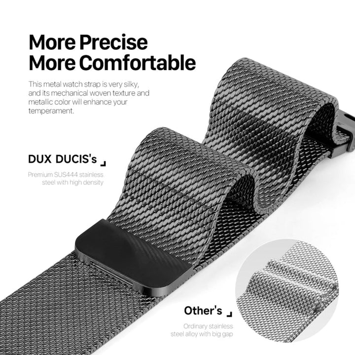 Lisslune | For Apple Watch 38mm DUX DUCIS Milanese Pro Series Stainless Steel Bracelet (Black)