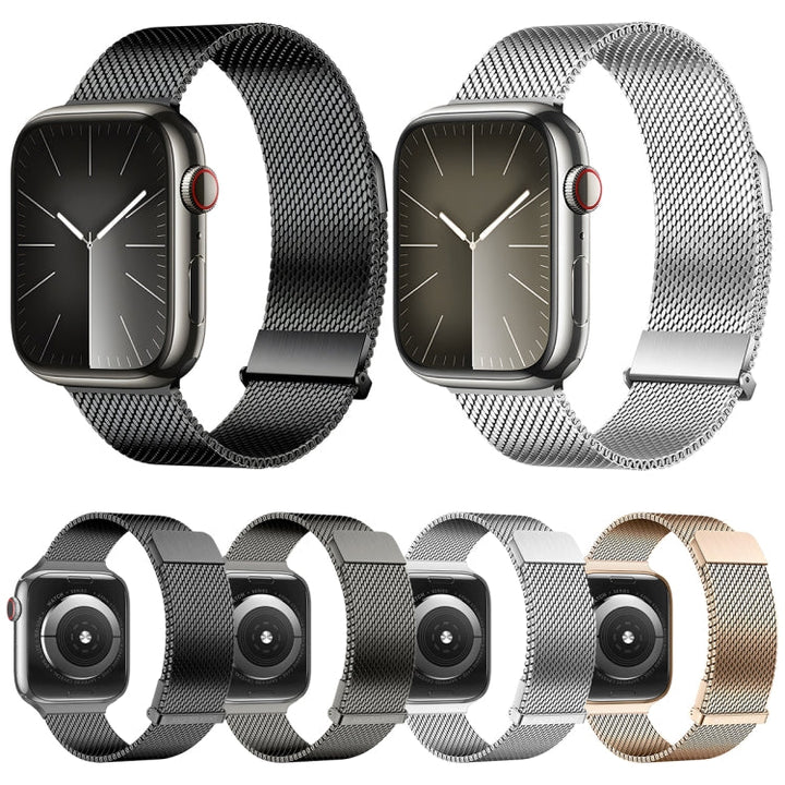 Lisslune | For Apple Watch SE 2022 40mm DUX DUCIS Milanese Pro Series Stainless Steel Band (Graphite)